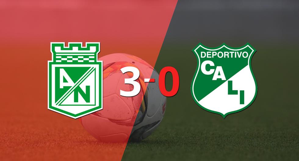 Deportivo Cali fue superado fácilmente y cayó 3-0 contra At. Nacional