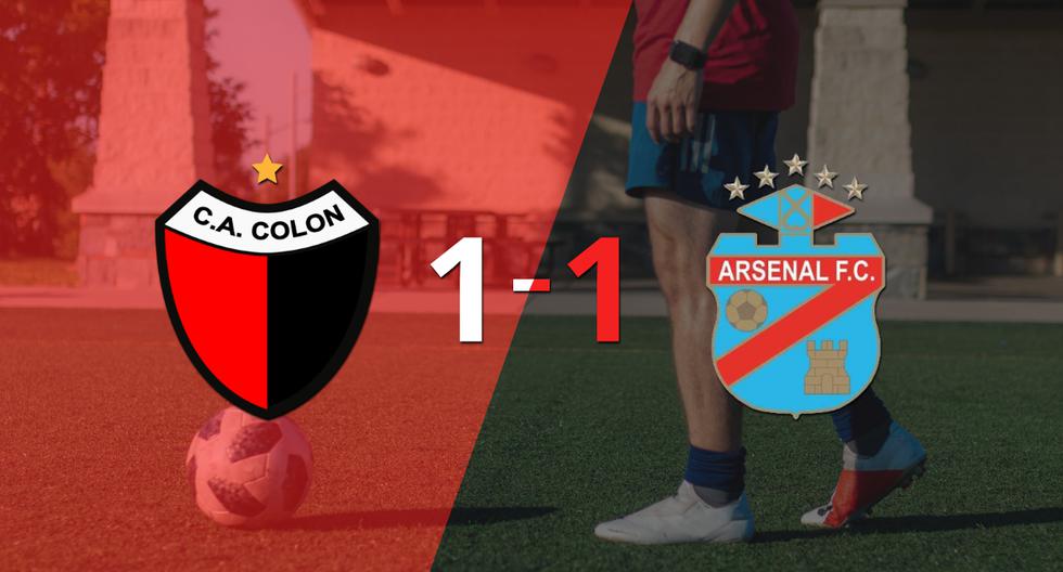 Colón y Arsenal se reparten los puntos y empatan 1-1