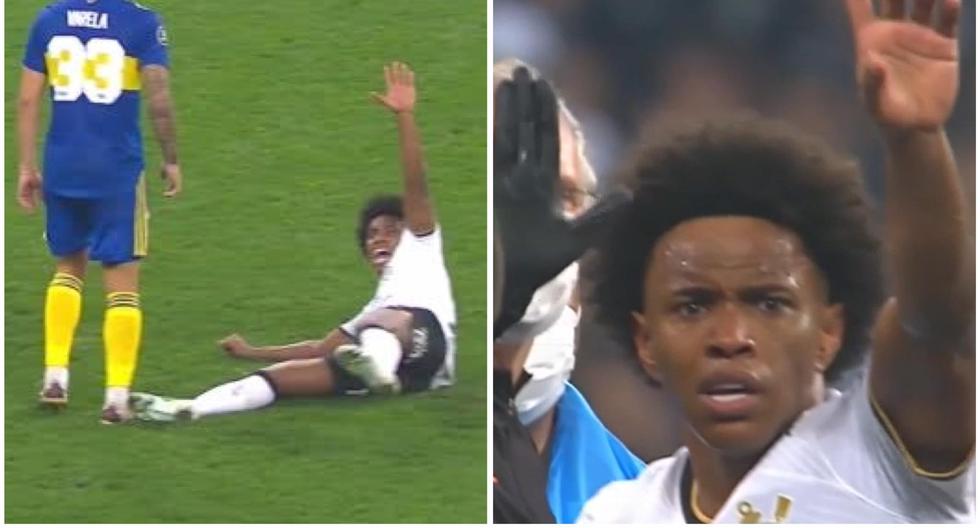 Boca Juniors vs Corinthians: lesión de Willian en el hombro y no quería ser reemplazado en la Copa Libertadores