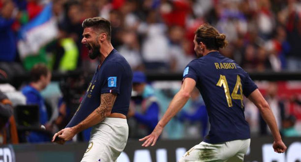 Desvío en Maguire: gol de Giroud para el 2-1 de Francia vs. Inglaterra en Qatar 2022 