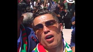 Cristiano Ronaldo grabó impresionante recibimiento de hinchas de Portugal