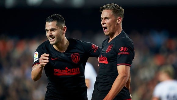 Atlético de Madrid y Valencia empataron 2-2 en Mestalla por la jornada 24 de la Liga Santander 2020. (Getty)