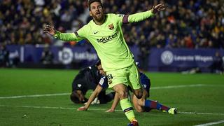 Con Messi 'extraterrestre': Barcelona goleó 5-0 a Levante por La Liga Santander 2018