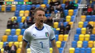 ¡Madrugaron al 'Tri'! Golazo de Frattesi tras pase con el pecho para el 1-0 de Italia contra México [VIDEO]