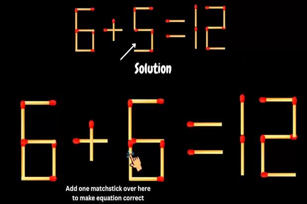 Here's where you should add a match to correct the viral challenge equation.|  Photo: fresherlive