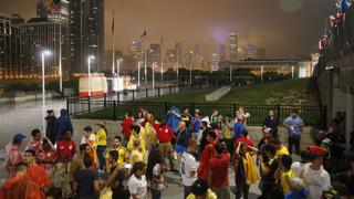 Colombia vs. Chile: así vivieron los hinchas el mal tiempo en Chicago