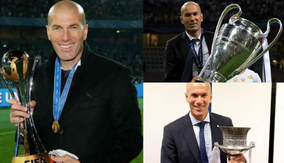Estos son los trofeos de Zinedine Zidane como DT del Real Madrid. (Fotos: Difusión)