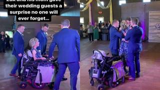 Novio y su madre con esclerosis protagonizan el baile más conmovedor de la boda