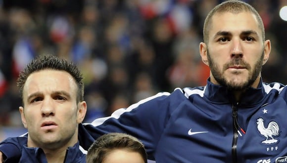Karim Benzema y Mathieu Valbuena fueron compañeros en la Selección de Francia desde mediados de 2010 hasta agosto del 2015. (Foto: AFP)