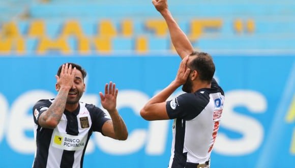 La celebración de Hernán Barcos y Pablo Míguez generó más de una reacción. (Foto: Liga 1)
