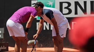 Rafael Nadal a octavos de final del Masters 1000 de Roma tras el retiro de Almagro