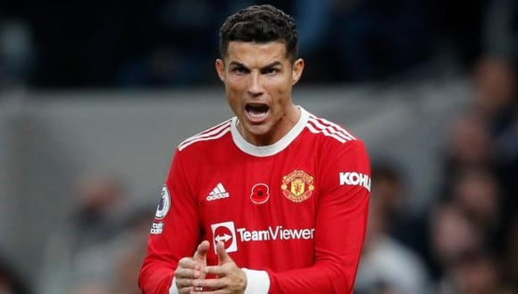 Cristiano Ronaldo se motiva antes del nuevo partido del Manchester United. (Foto: AFP)