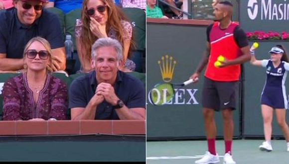 Nick Kyrgios tuvo discusión con un espectador en pleno partido ante Rafael Nadal. (Captura: Tennis TV)