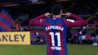 En el área, de cazador: el gol de Raphinha para el 1-0 de Barcelona vs. Almería [VIDEO]