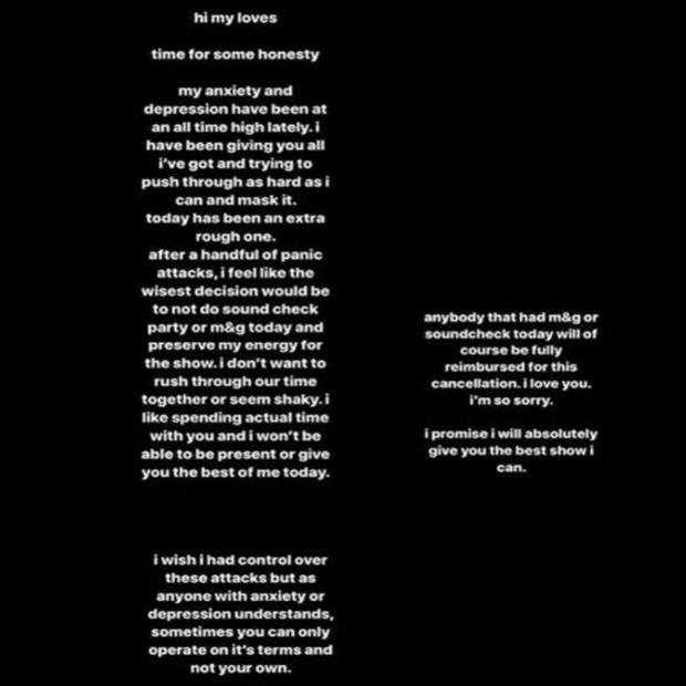 Mensaje de Ariana Grande