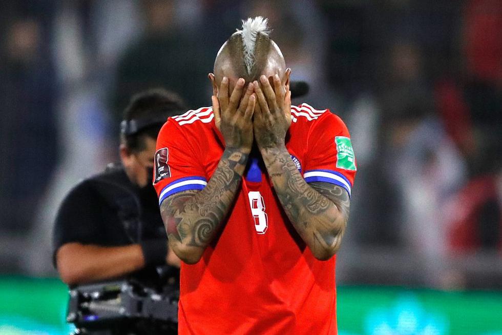 El llanto de Vidal tras la derrota de Chile ante Uruguay.