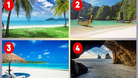 Si tuvieras que elegir una playa entre cuatro opciones, ¿cuál elegirías? Tu elección puede decir mucho sobre tu personalidad.  (Foto: jagranjosh.com)
