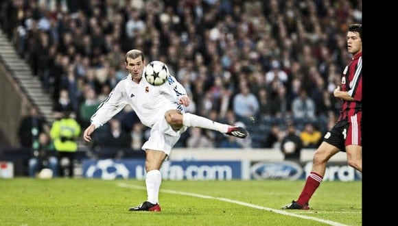 Zinedine Zidane anotó el gol que le dio el noveno título de Champions al Real Madrid. (Agencias)