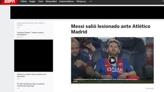 Lionel Messi: así informó el mundo sobre la lesión del crack argentino