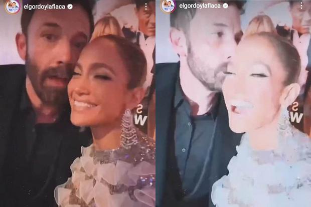 Ben Affleck accompanied Jennifer Lopez to the premiere of 'Shotgun Wedding' in Hollywood. (Photo: @elgordoylaflaca / Instagram)