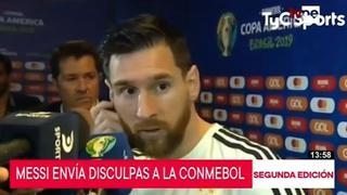 Lionel Messi se disculpó ante Conmebol