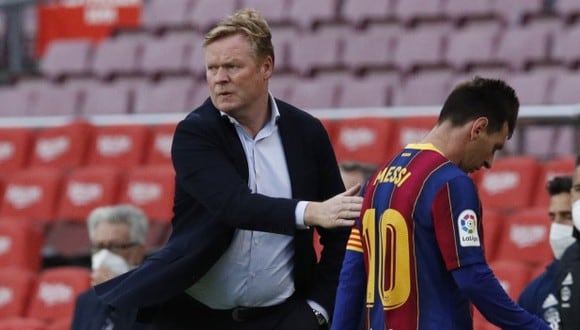 Ronald Koeman y Lionel Messi trabajaron juntos por una temporada en el Barcelona. (Foto: Reuters)