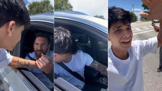 Video viral: Fanático enloquece al recibir beso de Lionel Messi en plena calle