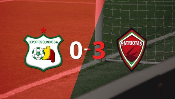 Patriotas FC gana 3-0 a Quindío con doblete de Darwin López