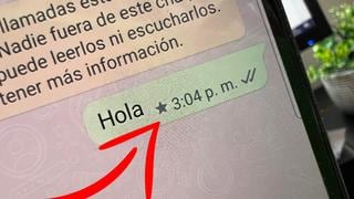 WhatsApp: por qué aparece una estrella al lado de un mensaje