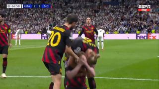 ¡Asombroso! De Bruyne y su golazo para el 1-1 de City vs. Real Madrid [VIDEO]