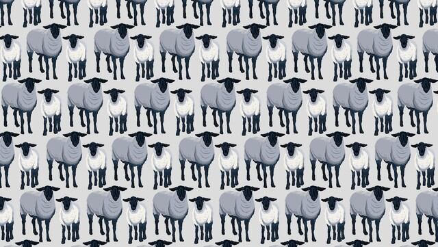 Encuentra los seis lobos disfrazados de ovejas en la imagen. (Televisa)