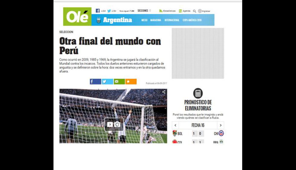 Perú ganó 2-1 ante Ecuador. (Captura: Internet)