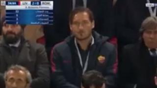 La cara de Totti no tiene precio: la reacción con el gol de Firmino a la Roma en Champions League