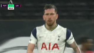 ¡Golazo de Hojbjerg! Así fue el descuento de Tottenham en el partido contra Liverpool [VIDEO]
