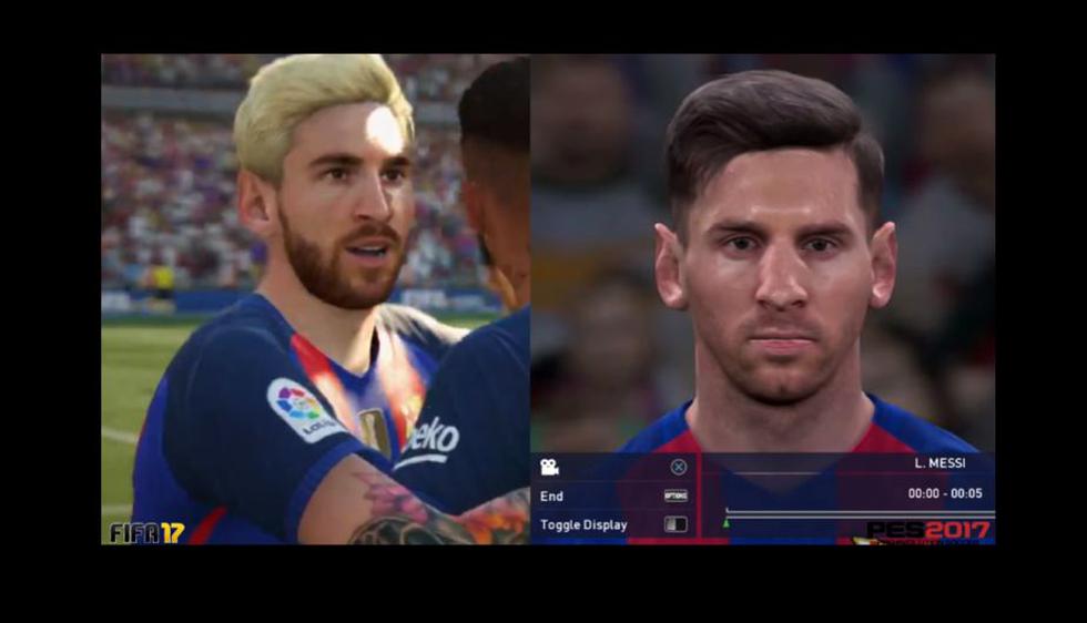 FIFA 17 vs. PES 2017: así se verán las caras de tus cracks favoritos.