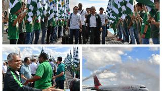 Como unos héroes: el espectacular recibimiento a Atlético Nacional en Chapecó [FOTOS]