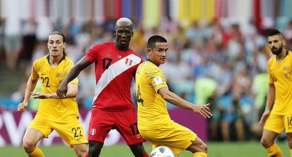 El 26 de junio del 2018, la Selección Peruana se impuso por 2-0 sobre Australia, en partido válido por el Grupo C del Mundial de Rusia. Los goles para la blanquirroja los anotaron André Carrillo y Paolo Guerrero. (Foto EFE)