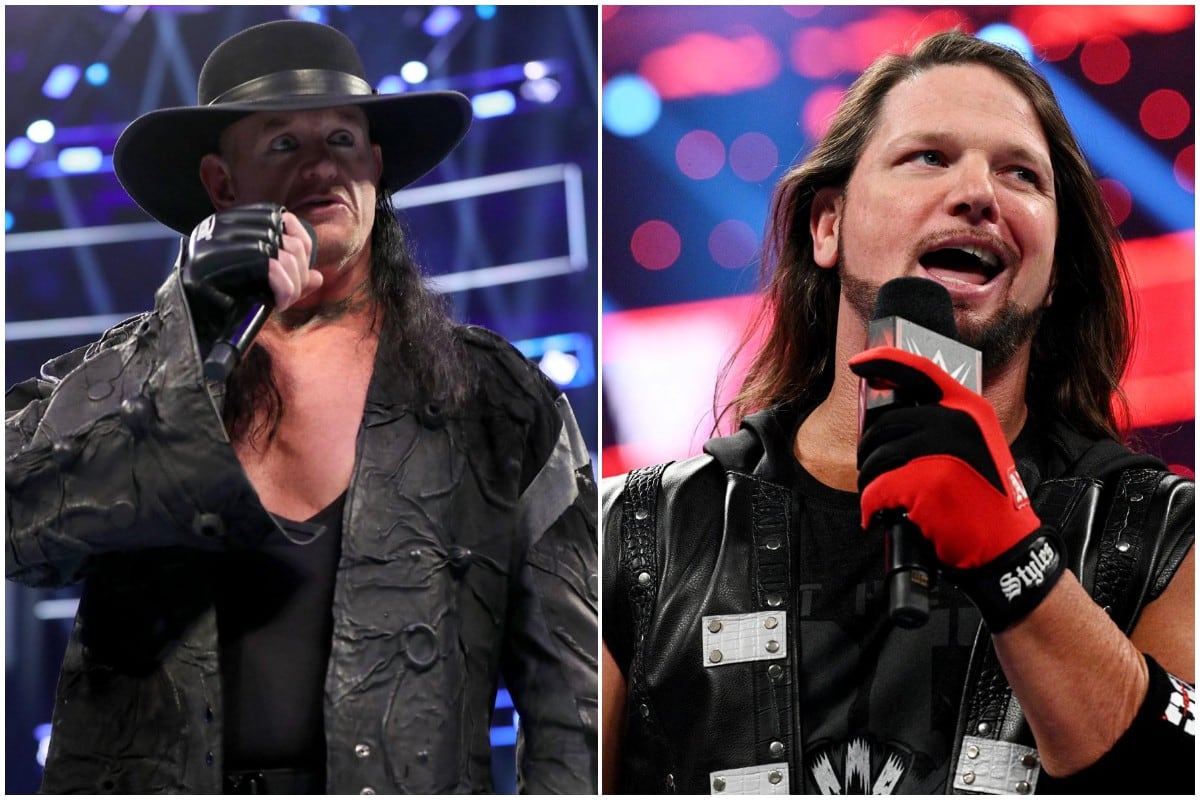 The Undertaker y AJ Styles podrían pelear en el magno evento de la WWE. (Foto: WWE)