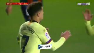 Adiós a la sal: Philippe Coutinho descontó para Barcelona ante Levante por Copa del Rey [VIDEO]