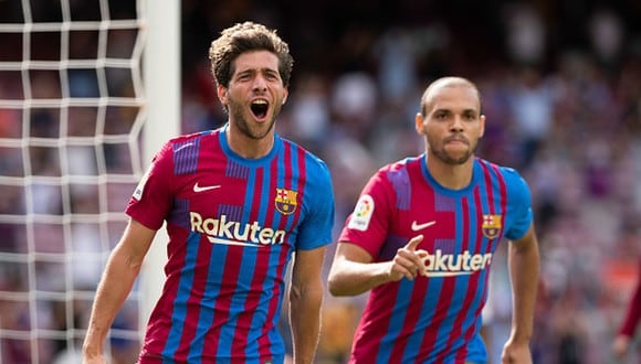 Sergi Roberto anotó el primer gol del Barcelona vs. Getafe por LaLiga (Foto: Getty Images).