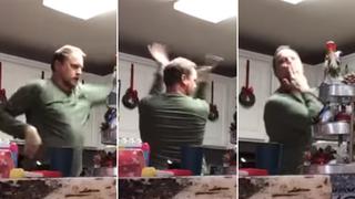 Padre bailó a lo loco sin saber que su hija lo grabaría y enviaría el video a su maestra