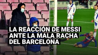 La reacción de Lionel Messi tras el empate de Barcelona ante Eibar por LaLiga Santander 