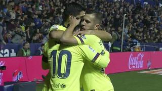 Genialidad de Messi: el golazo de Suárez ante el Levante tras magistral asistencia de Leo [VIDEO]