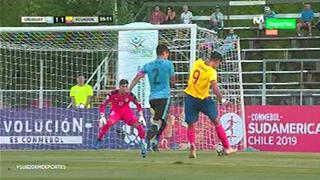 'Blooper' de Uruguay y golazo de Campana: el 1-1 de Ecuador ante la Celeste por el Sudamericano Sub 20 [VIDEO]