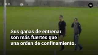 Cristiano Ronaldo salió de casa para entrenar en su natal Madeira