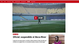 Así informaron en el mundo la suspensión de la final de la Copa Libertadores 2018 [FOTOS]