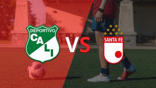 Al comienzo del segundo tiempo Deportivo Cali y Santa Fe empatan 1-1