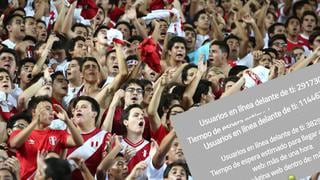 Perú vs. Colombia: las colas virtuales, la pesadilla de los hinchas a la hora de comprar las entradas