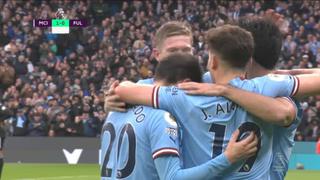 ‘Bombazo’ al arco: gol de Julián Álvarez para el 1-0 de Manchester City vs. Fulham [VIDEO]