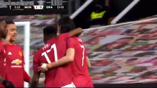 Directo a semifinales: Edinson Cavani anota el 1-0 de Manchester United vs. Granada [VIDEO]